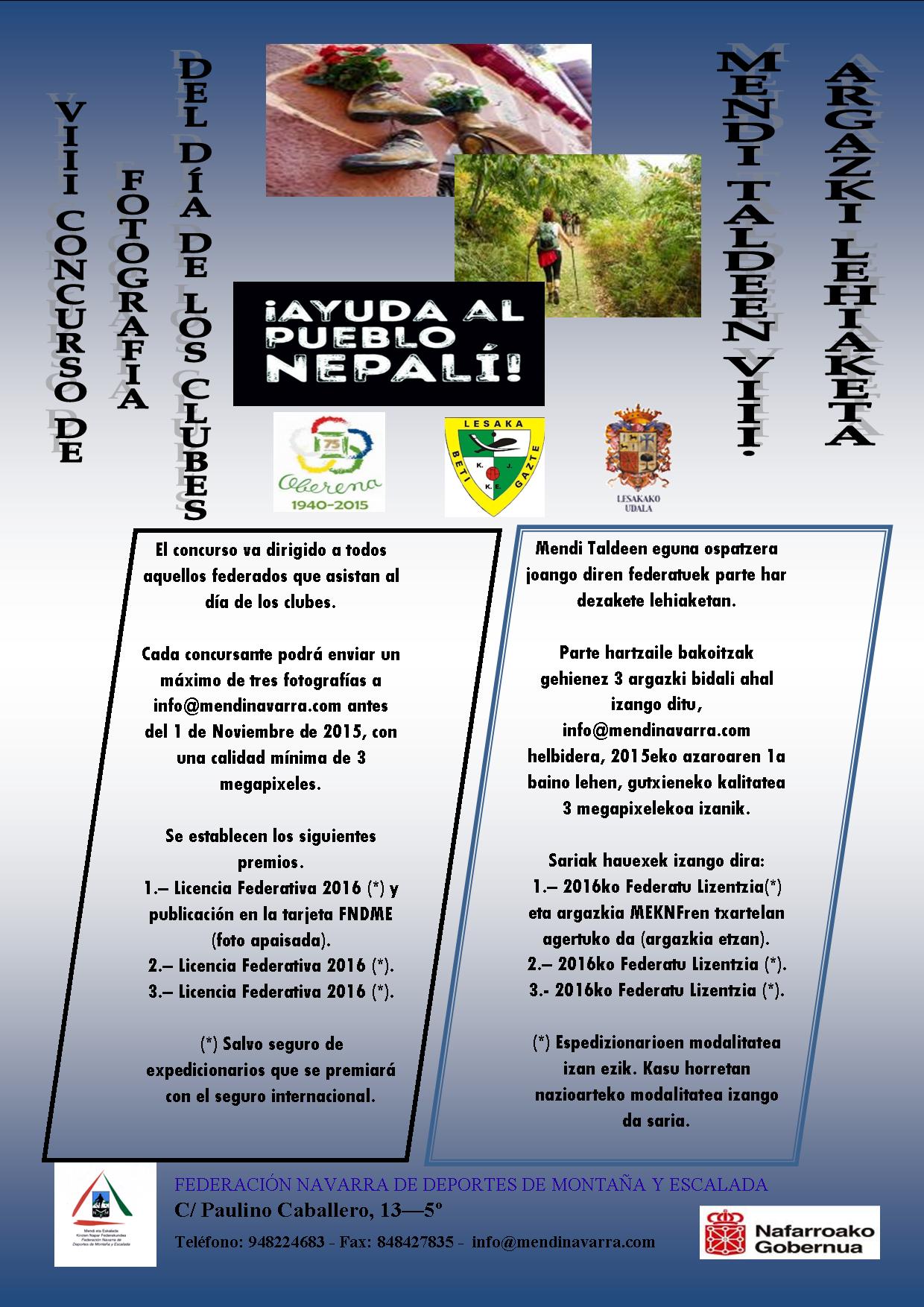 VIII CONCURSO DE FOTOS D&Iacute;A DE LOS CLUBES - MENDI TALDEEN EGUNAREN VIII. ARGAZKI LEHIAKETA